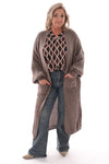 Gebreid vest met zakken taupe
