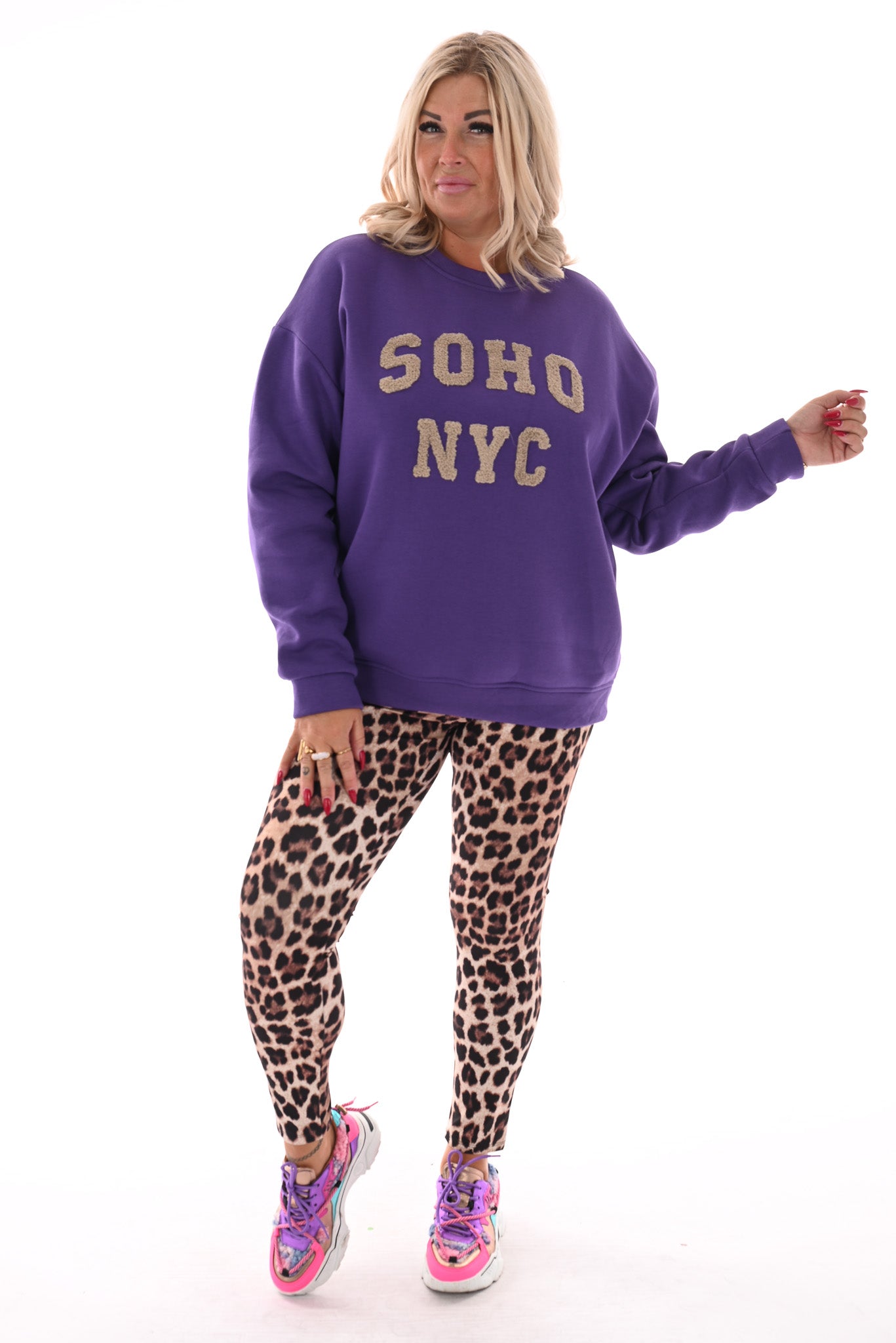 Sweater Soho New York paars