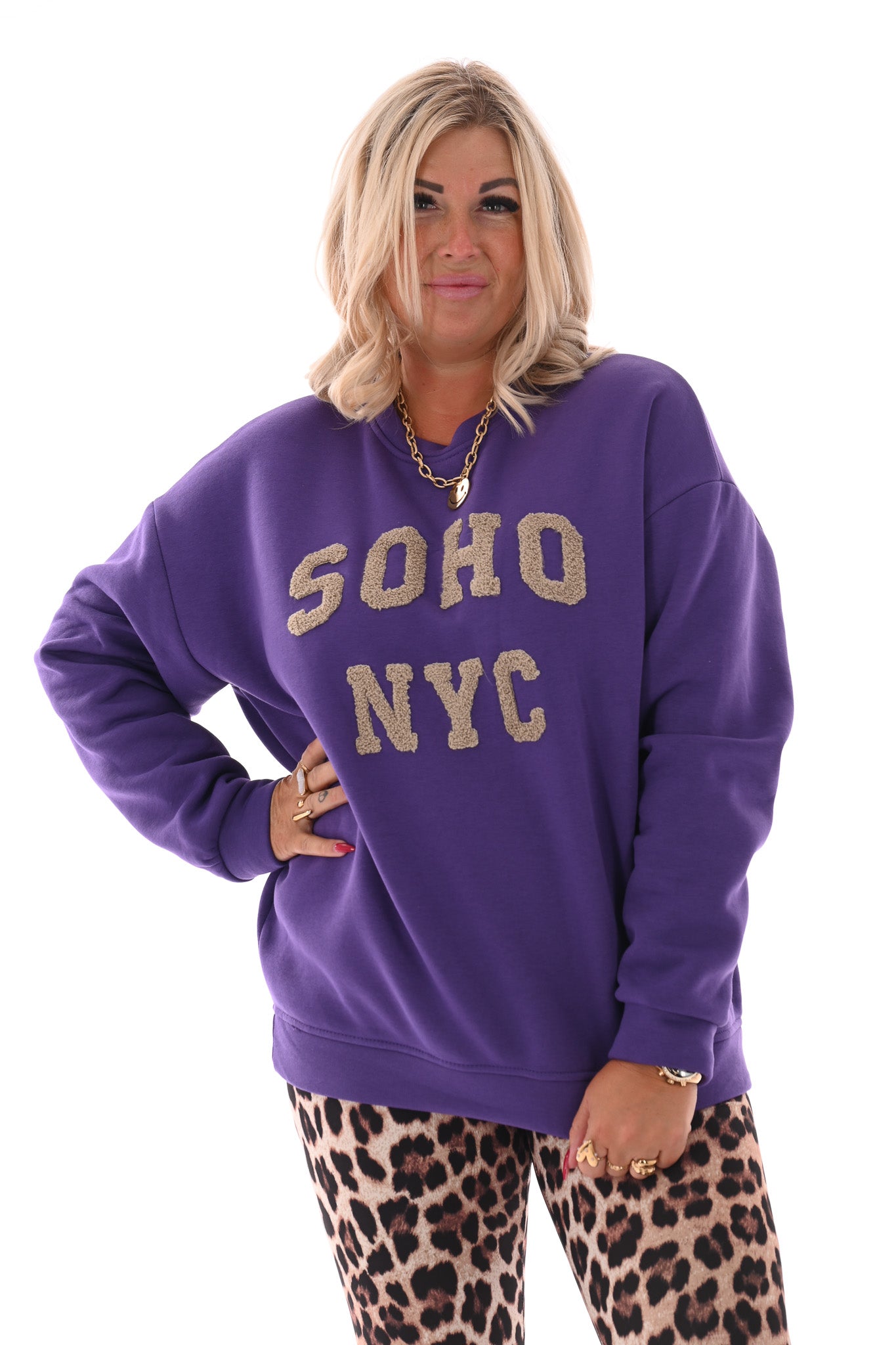 Sweater Soho New York paars