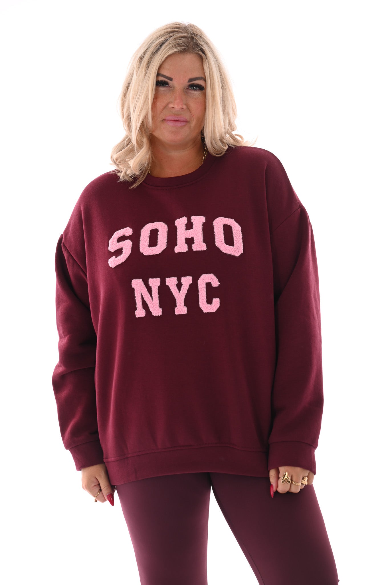 Sweater Soho New York bordeaux