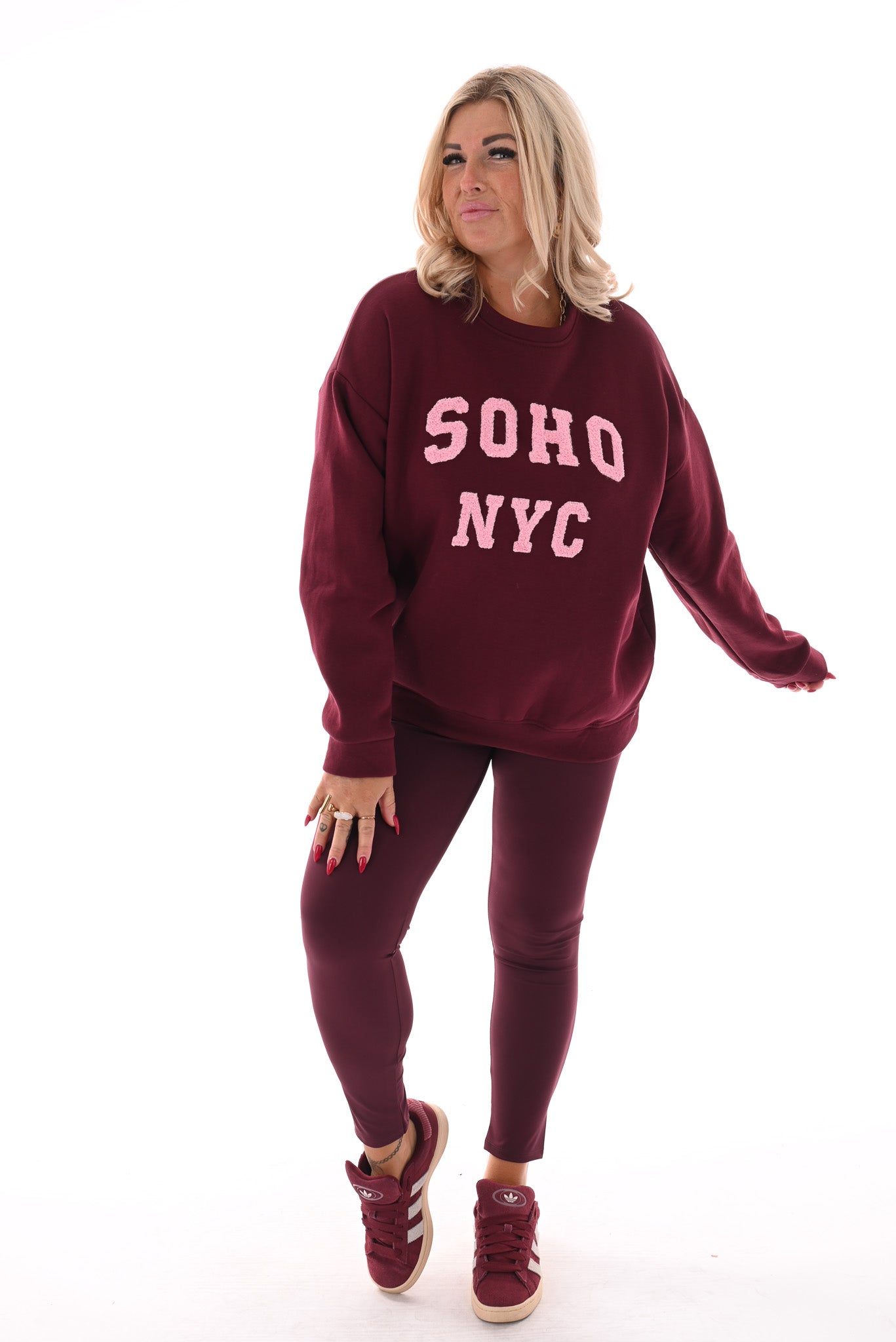 Sweater Soho New York bordeaux