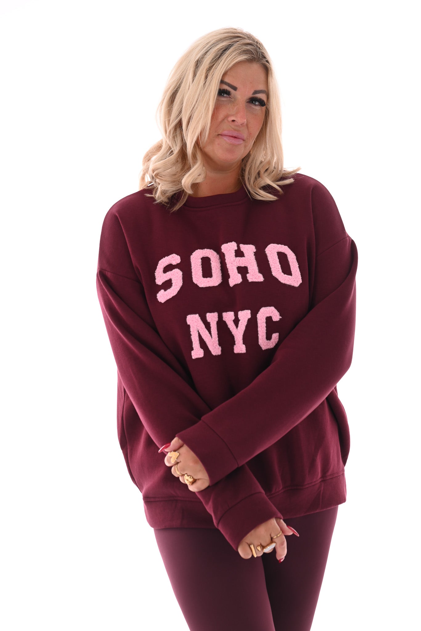 Sweater Soho New York bordeaux
