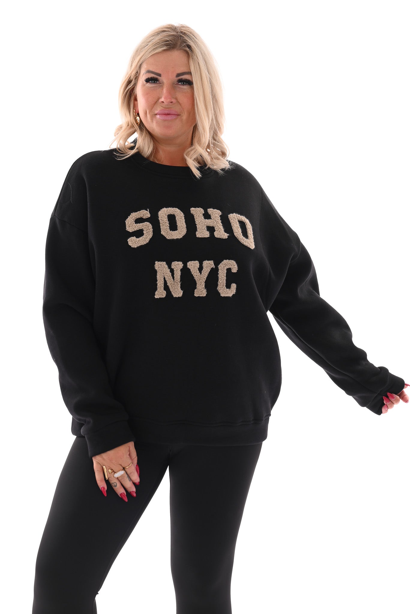 Sweater Soho New York zwart