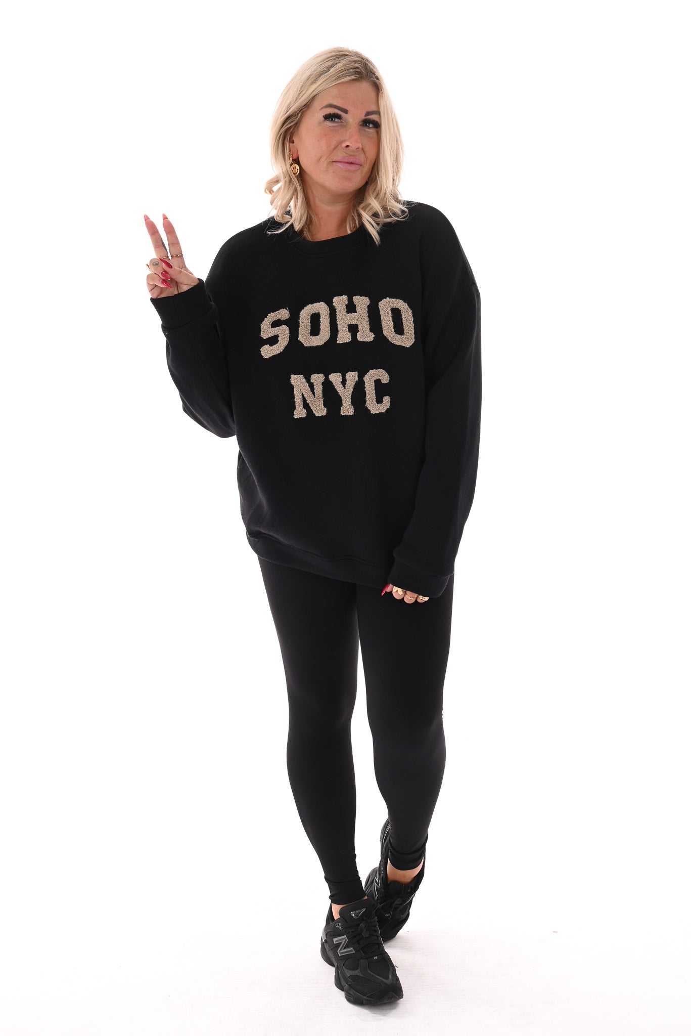Sweater Soho New York zwart