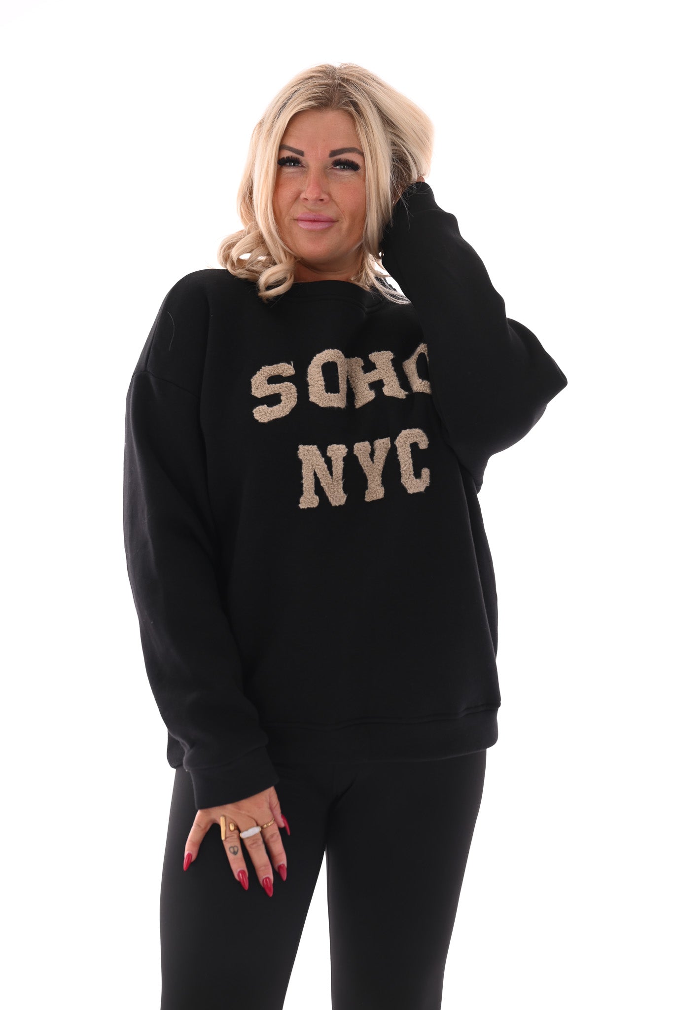Sweater Soho New York zwart