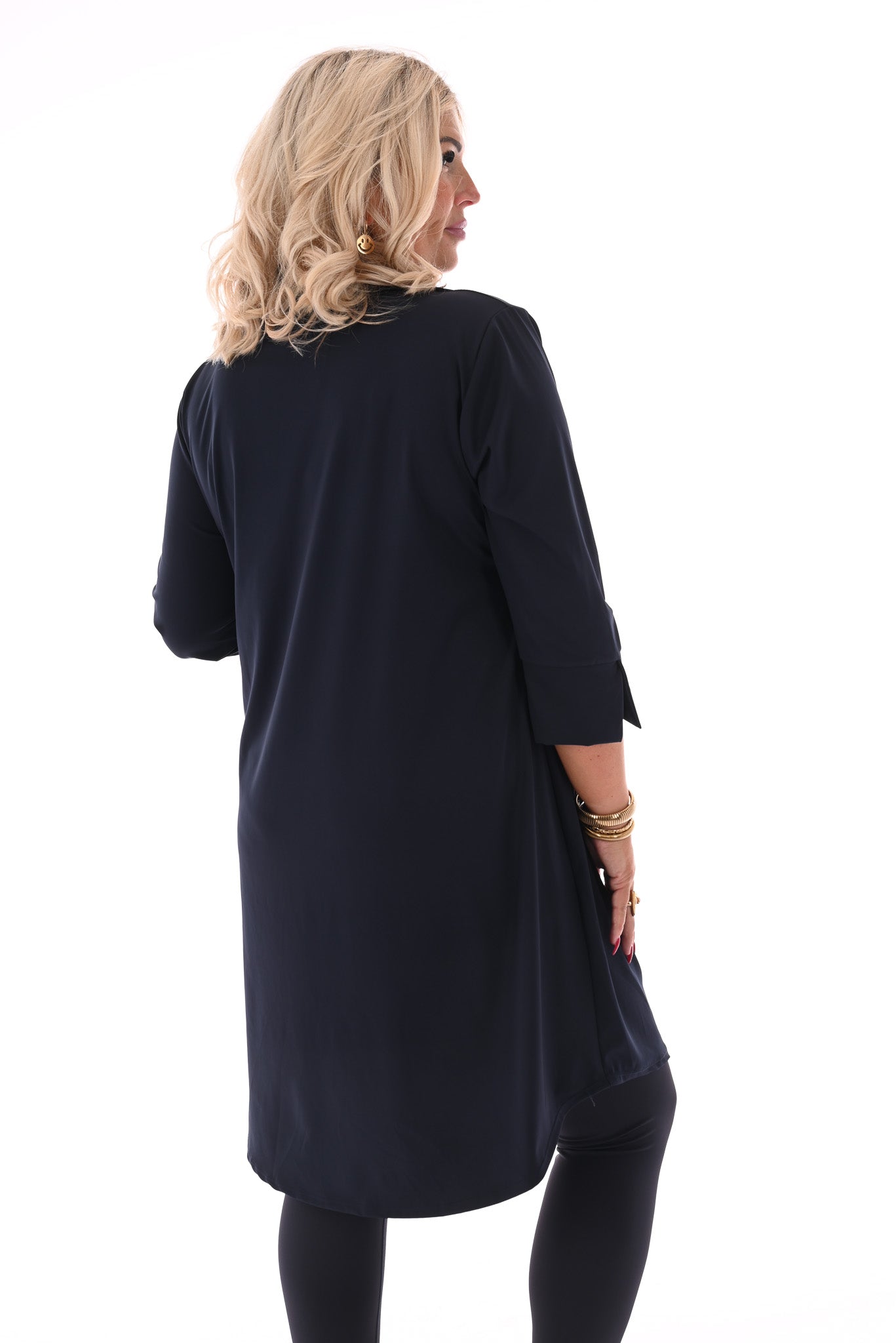 Travel tuniek v-hals uni marineblauw