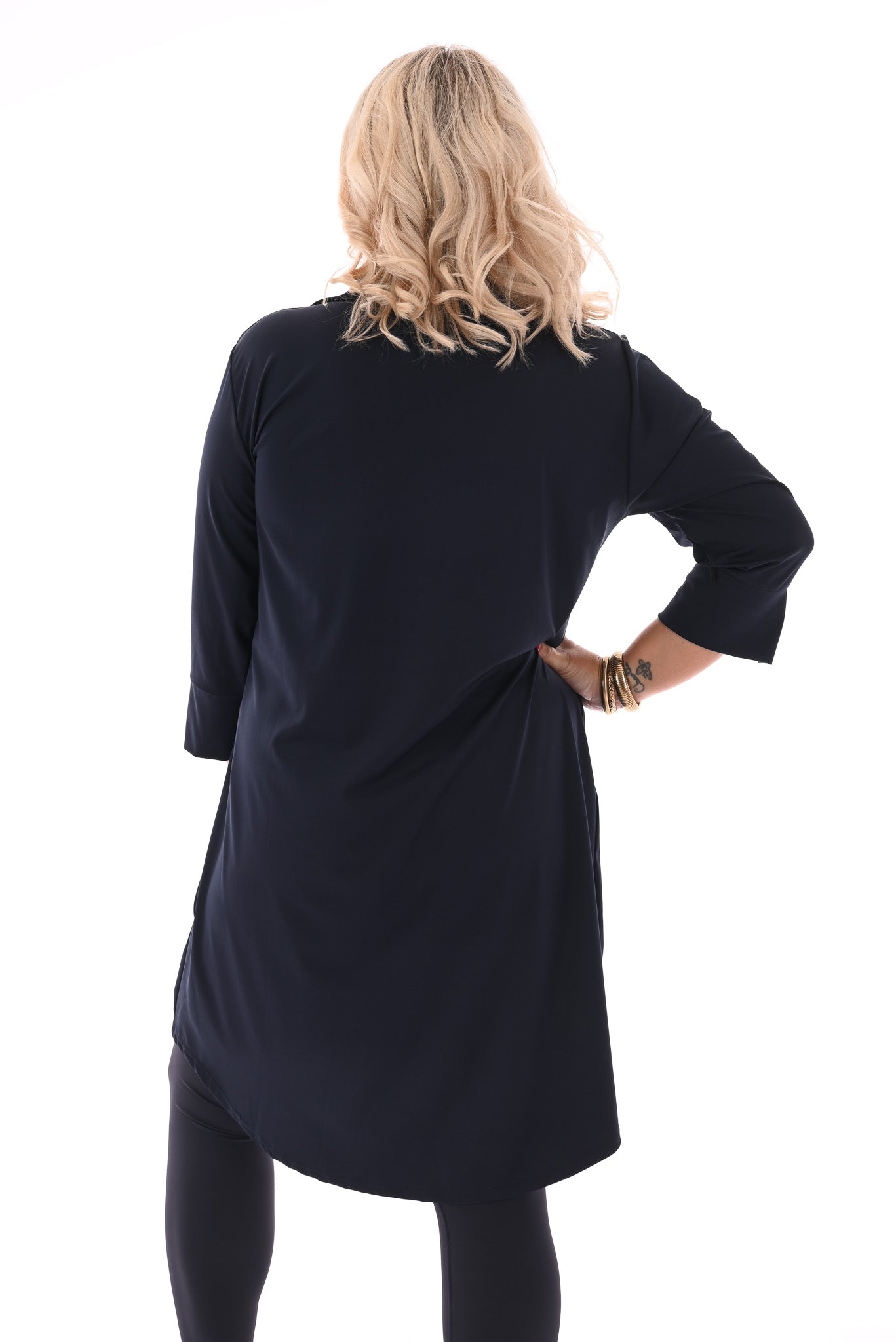Travel tuniek v-hals uni marineblauw