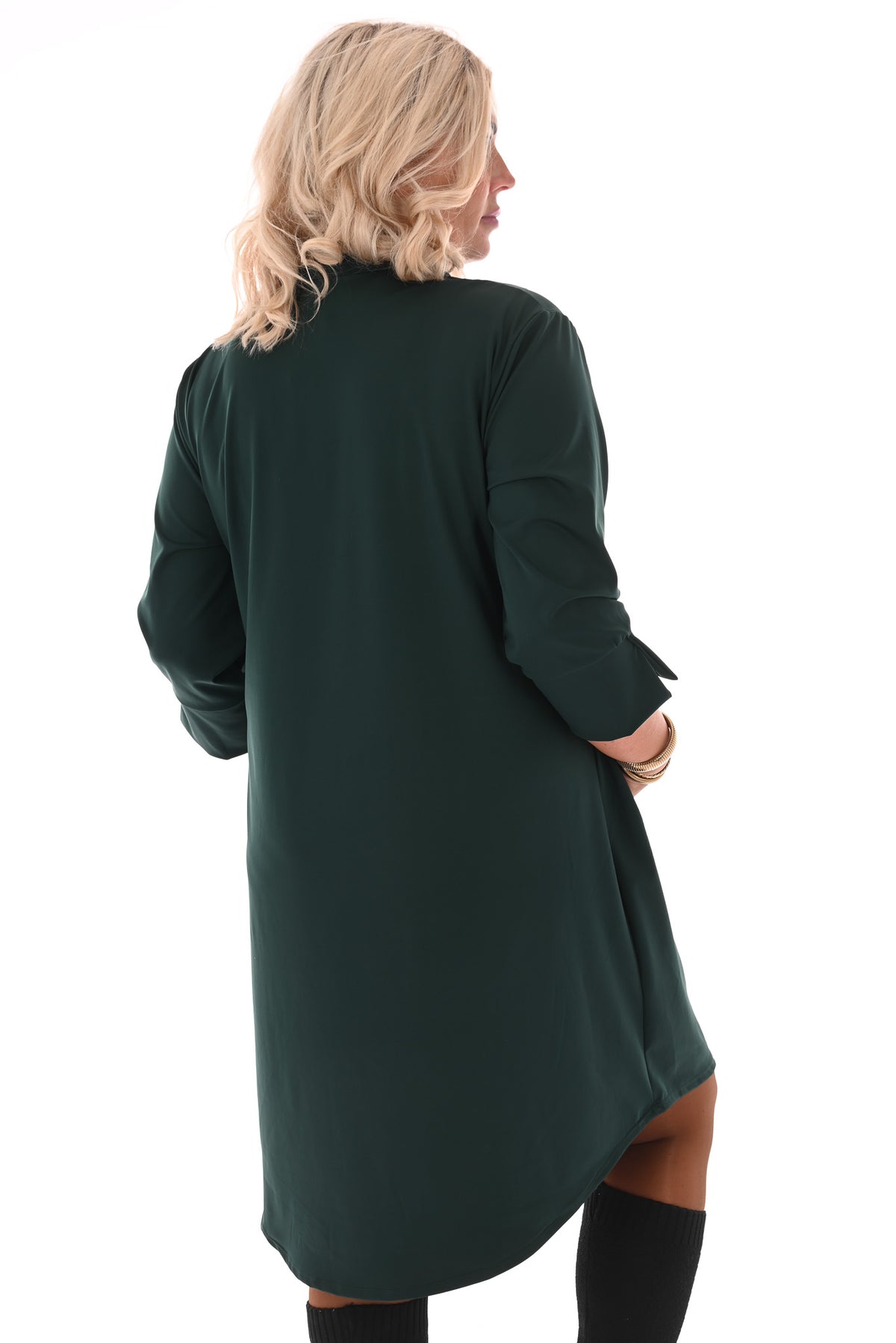Travel tuniek v-hals uni flessengroen