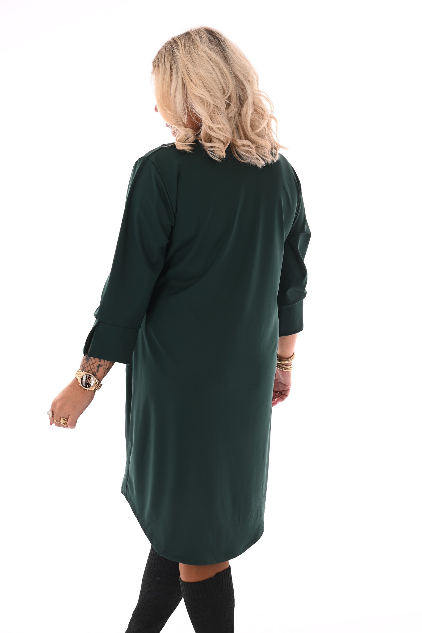 Travel tuniek v-hals uni flessengroen