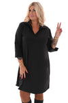 Travel tuniek v-hals uni zwart