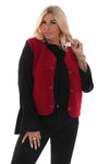 Teddy gilet rood
