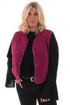 Teddy gilet magenta