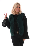 Teddy gilet flessengroen