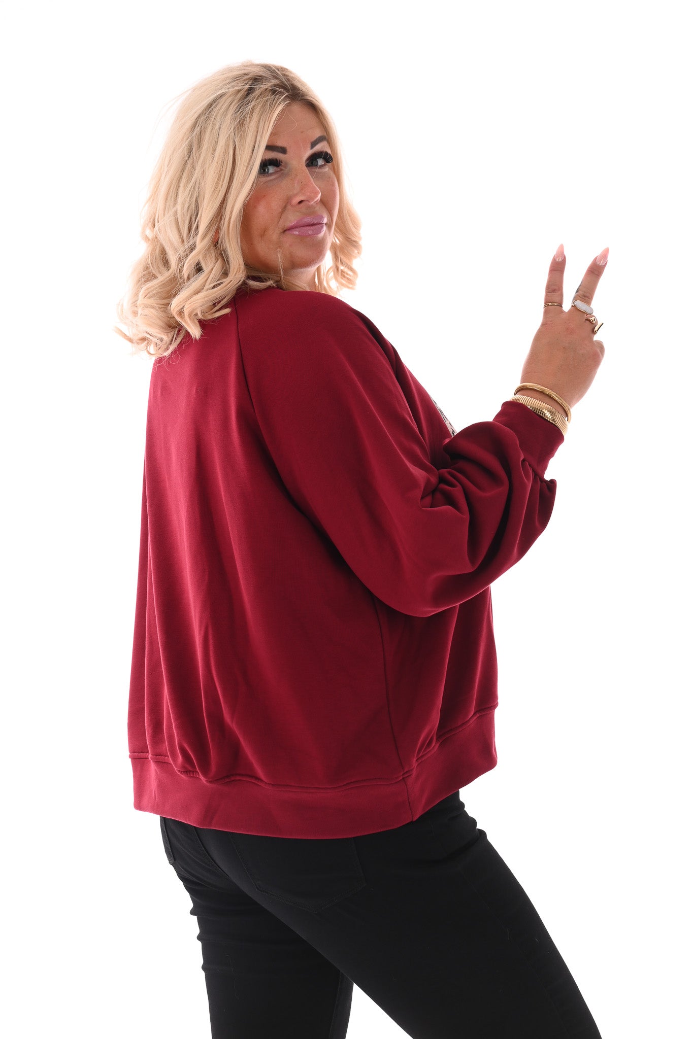 Sweater Ciao Bella panterprint rood