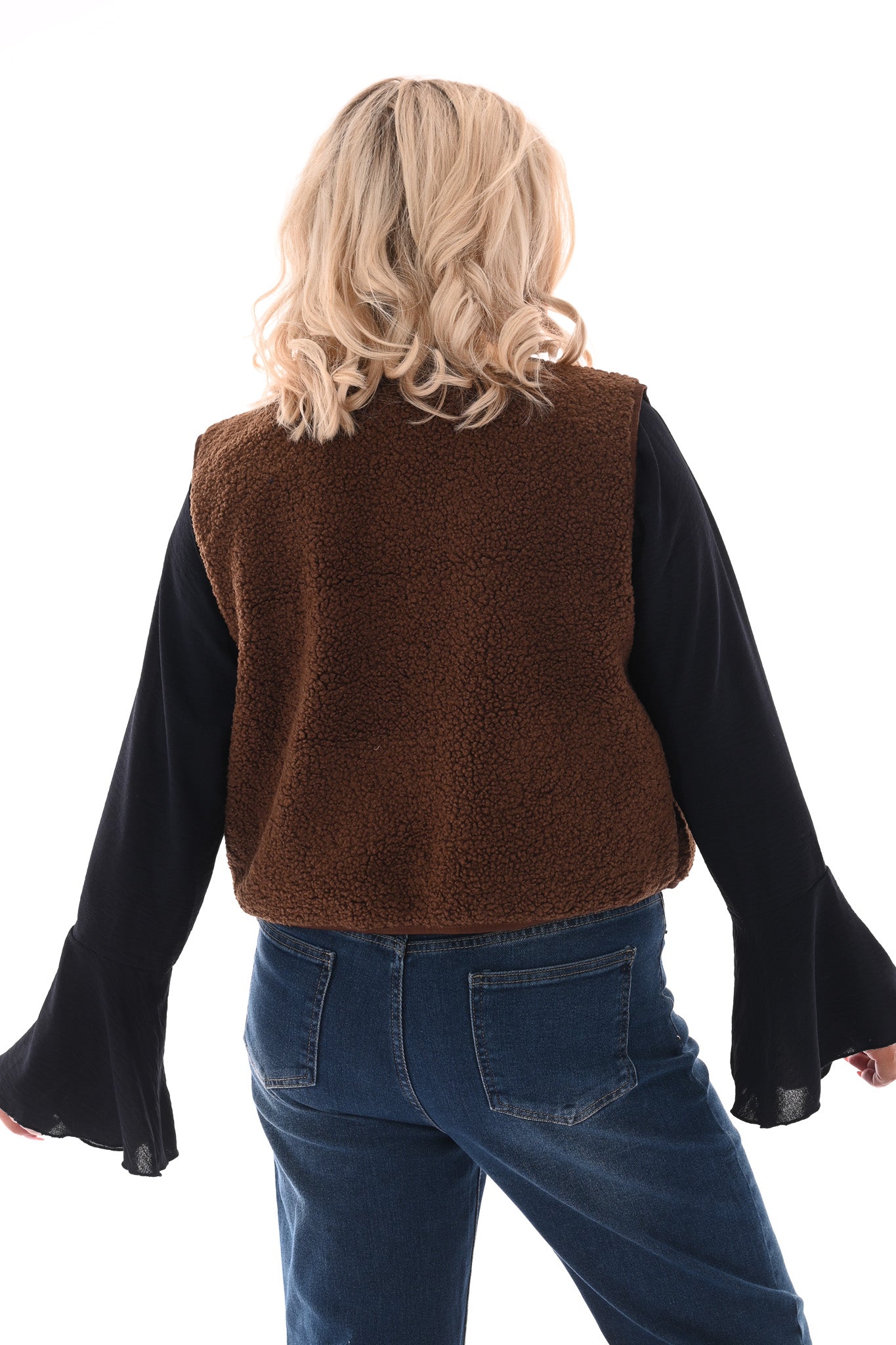 Gilet teddy smiley lichtbruin