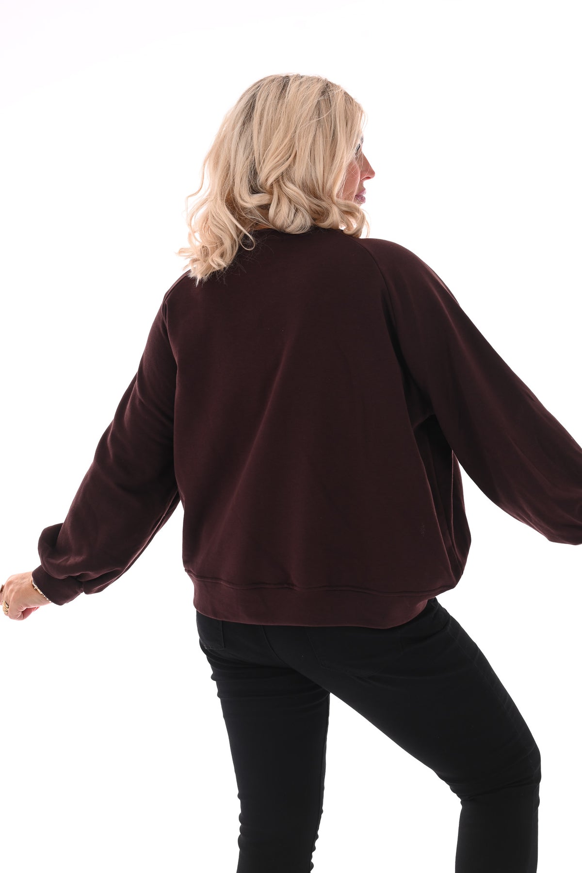 Sweater Ciao Bella panterprint donkerbruin