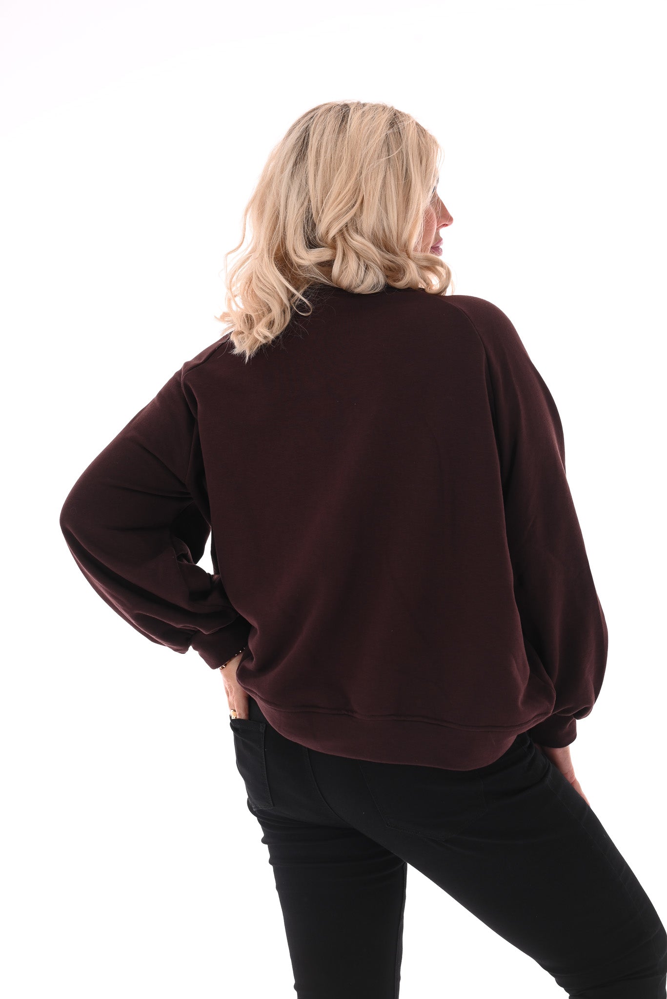 Sweater Ciao Bella panterprint donkerbruin