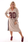 Sweaterdress 90's lange mouwen bordeaux