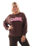 Sweater Cherie bruin/roze