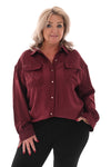 Blouse borstzakken bordeaux