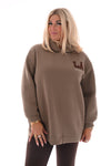 Hoodie LA California taupe