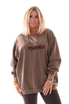 Sweater Believe in Yourself taupe