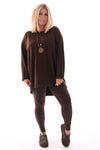 Tuniek met ketting donkerbruin