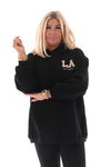 Hoodie LA California zwart