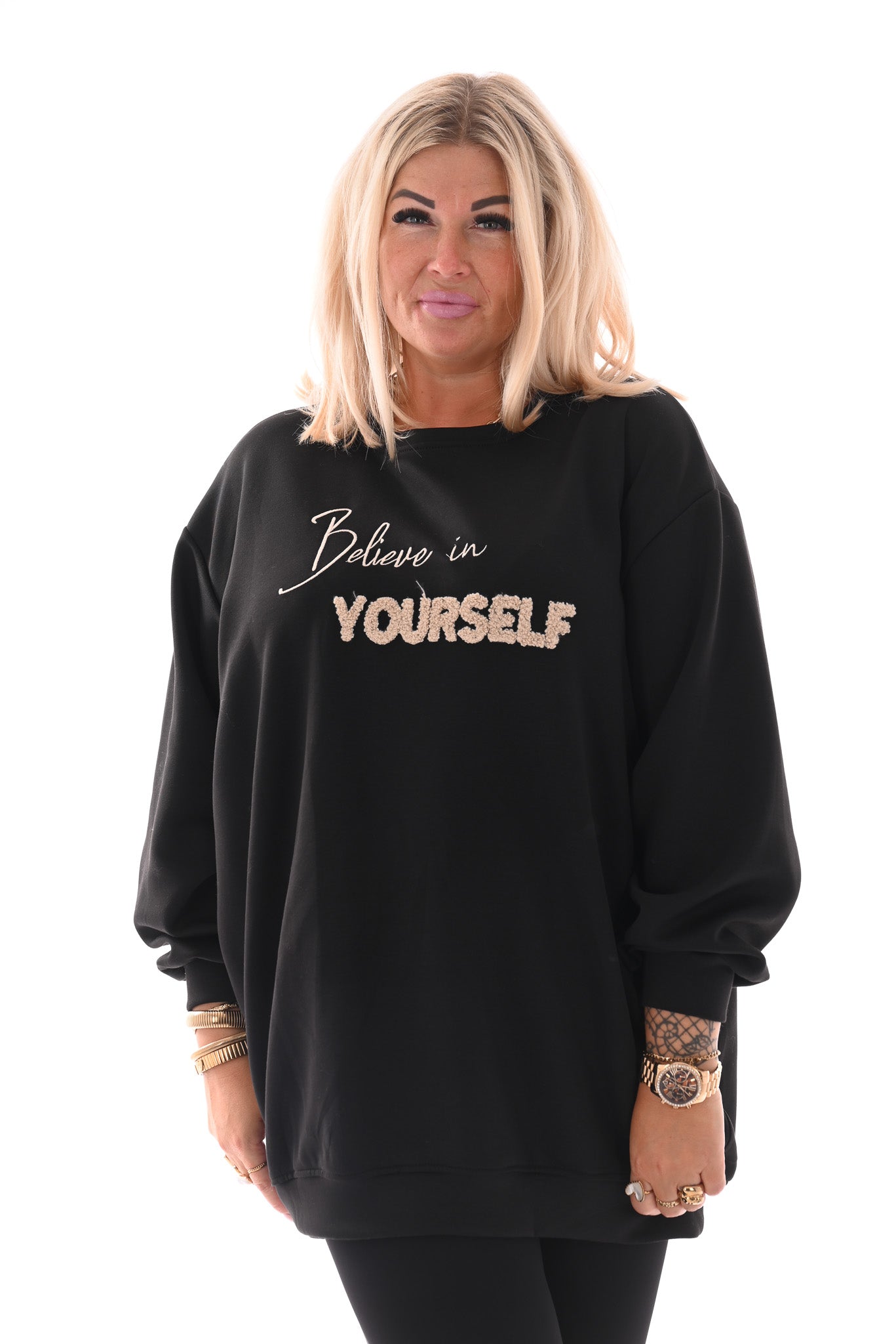 Sweater Believe in Yourself zwart
