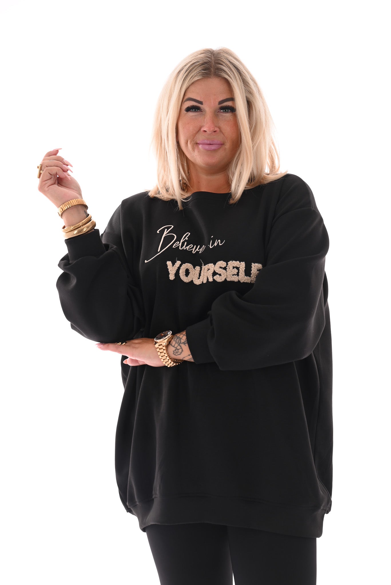 Sweater Believe in Yourself zwart