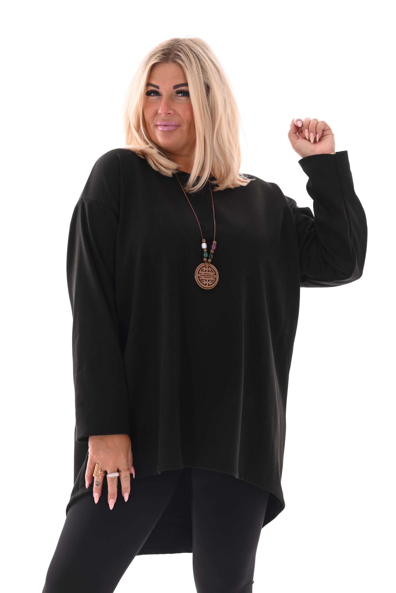 Tuniek met ketting zwart