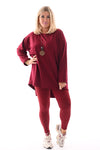 Tuniek met ketting bordeaux