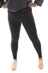 Norfy legging gemeleerd antraciet