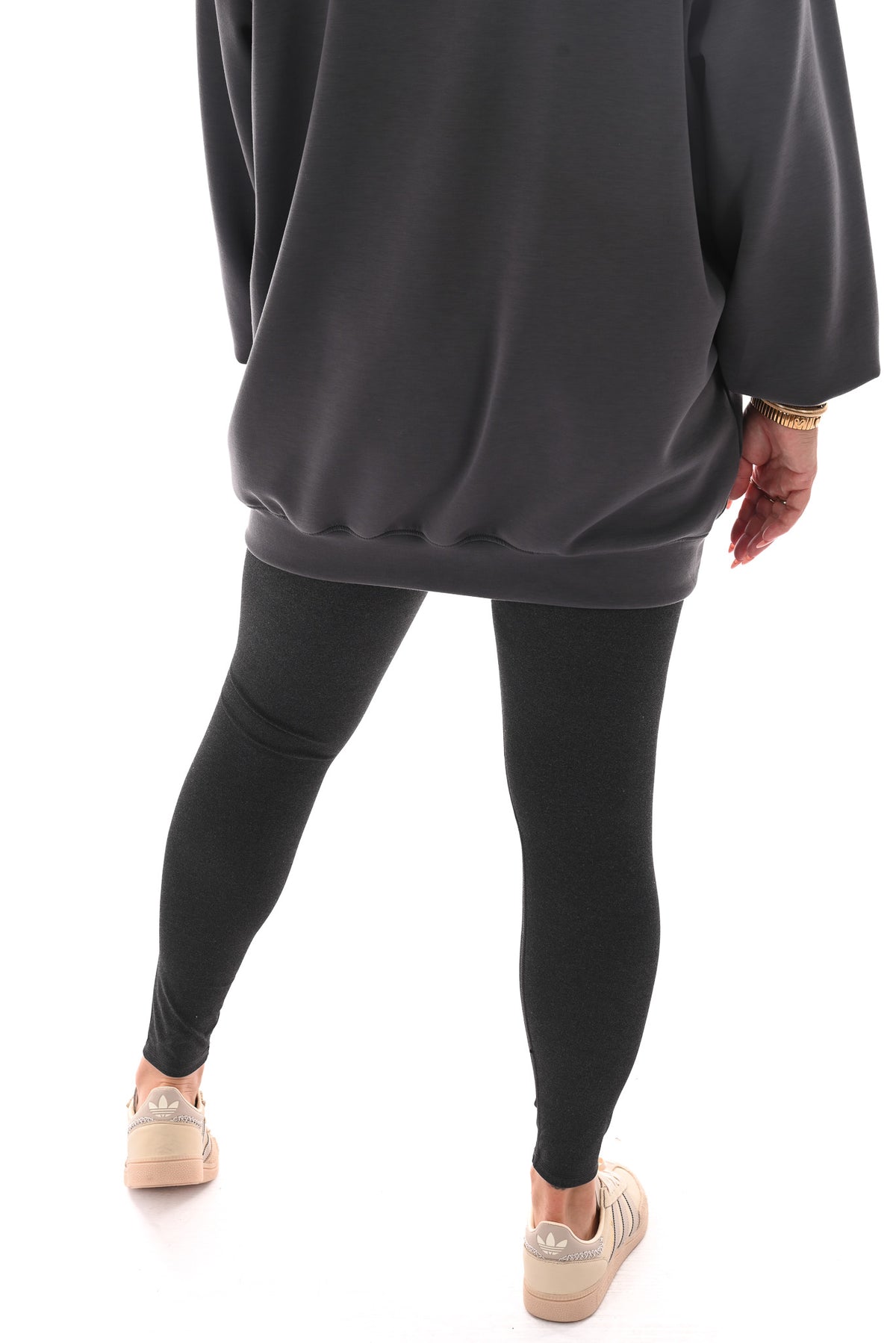 Norfy legging gemeleerd antraciet