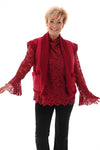 Gilet suede en teddy rood