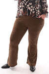 legging rib flared bruin