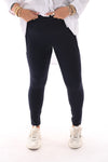 Travel legging uni marineblauw
