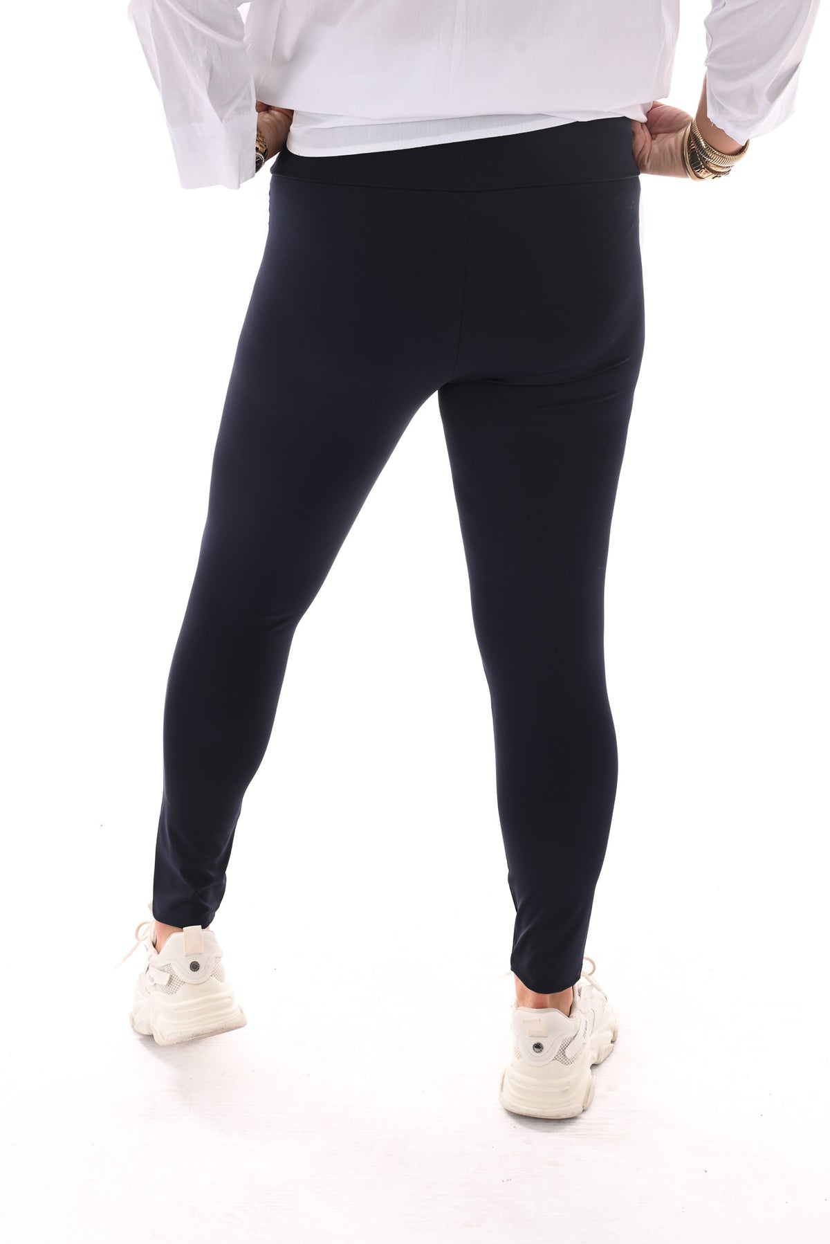 Travel legging uni marineblauw
