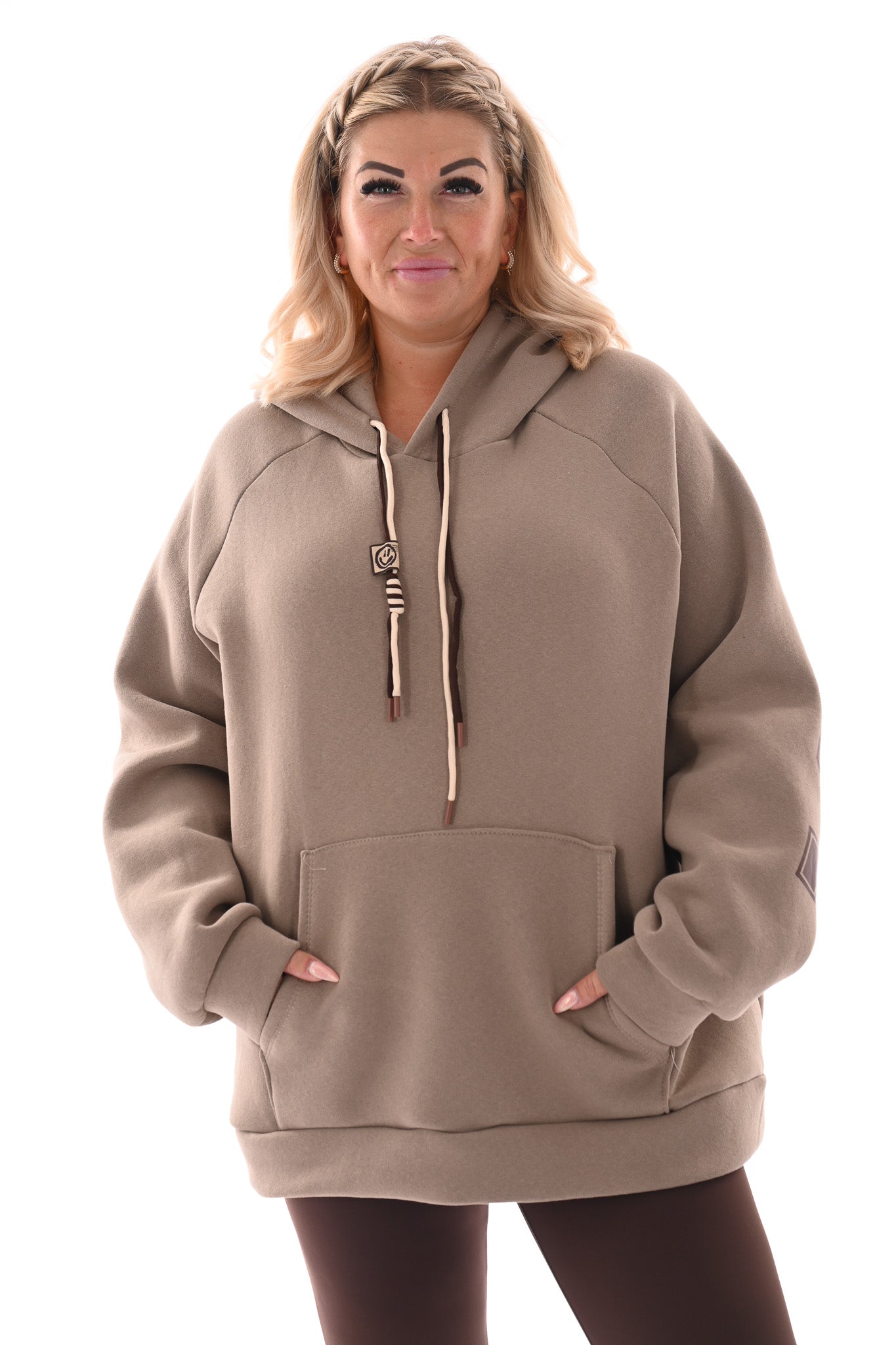 Hoodie London College beige