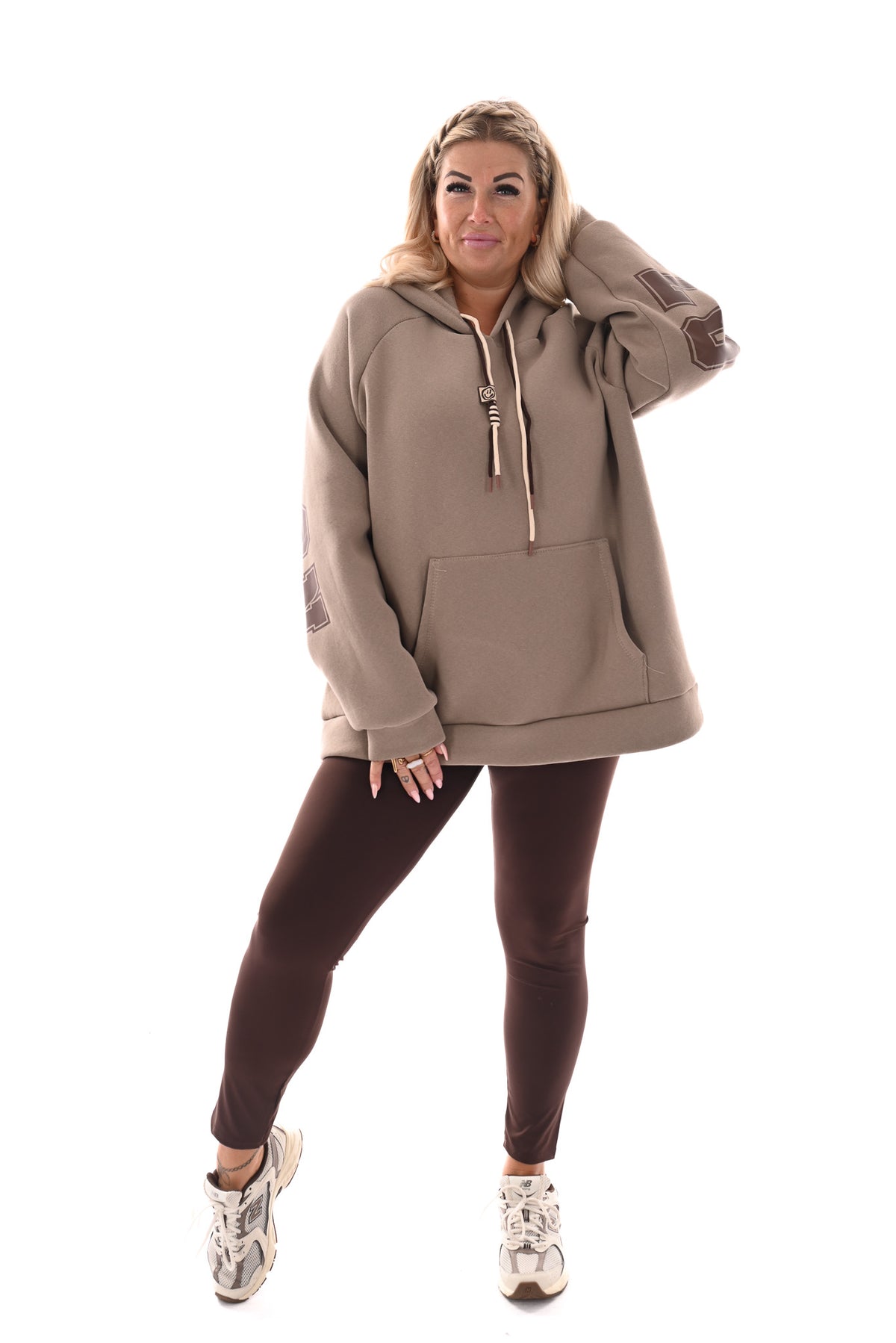 Hoodie London College beige