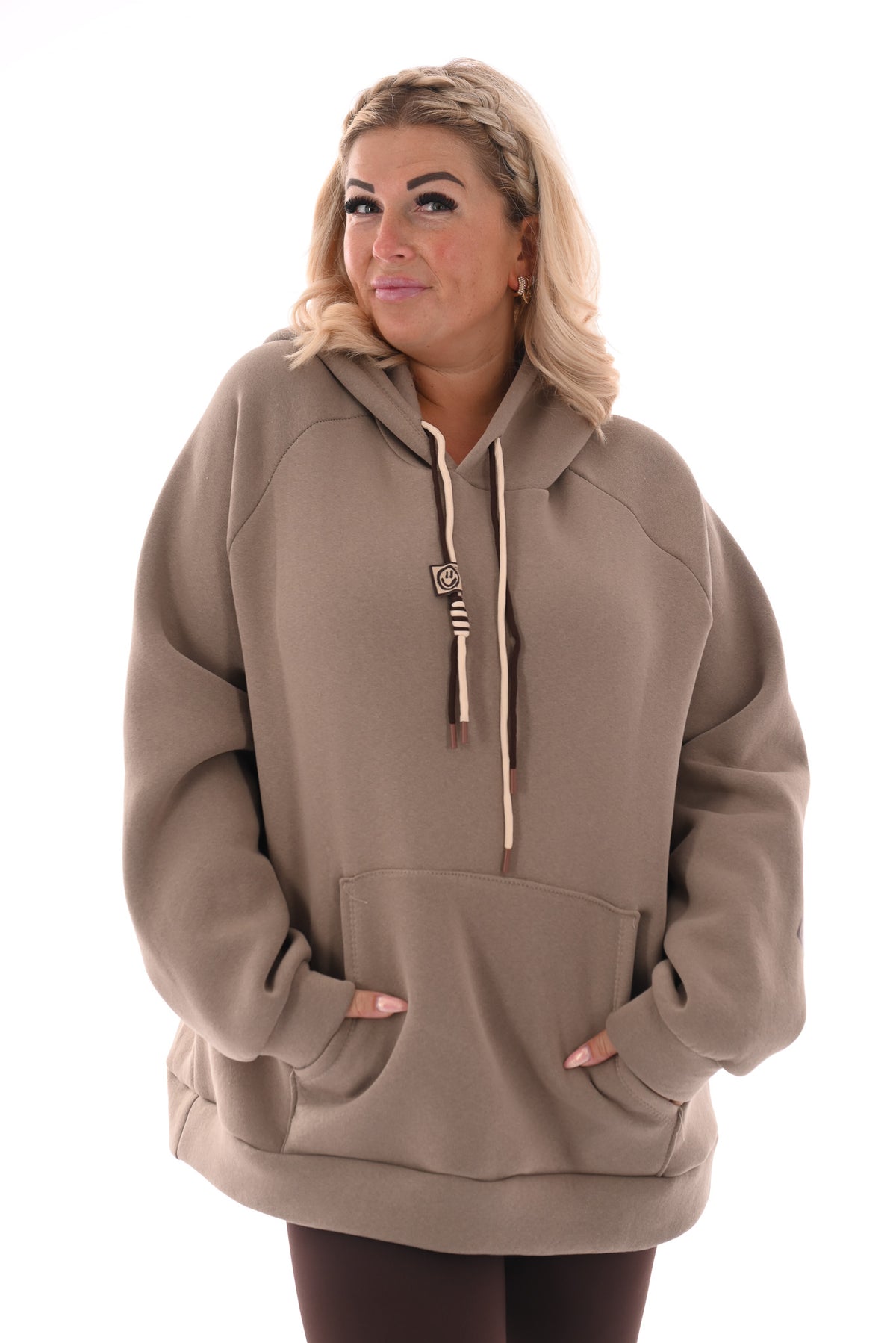 Hoodie London College beige