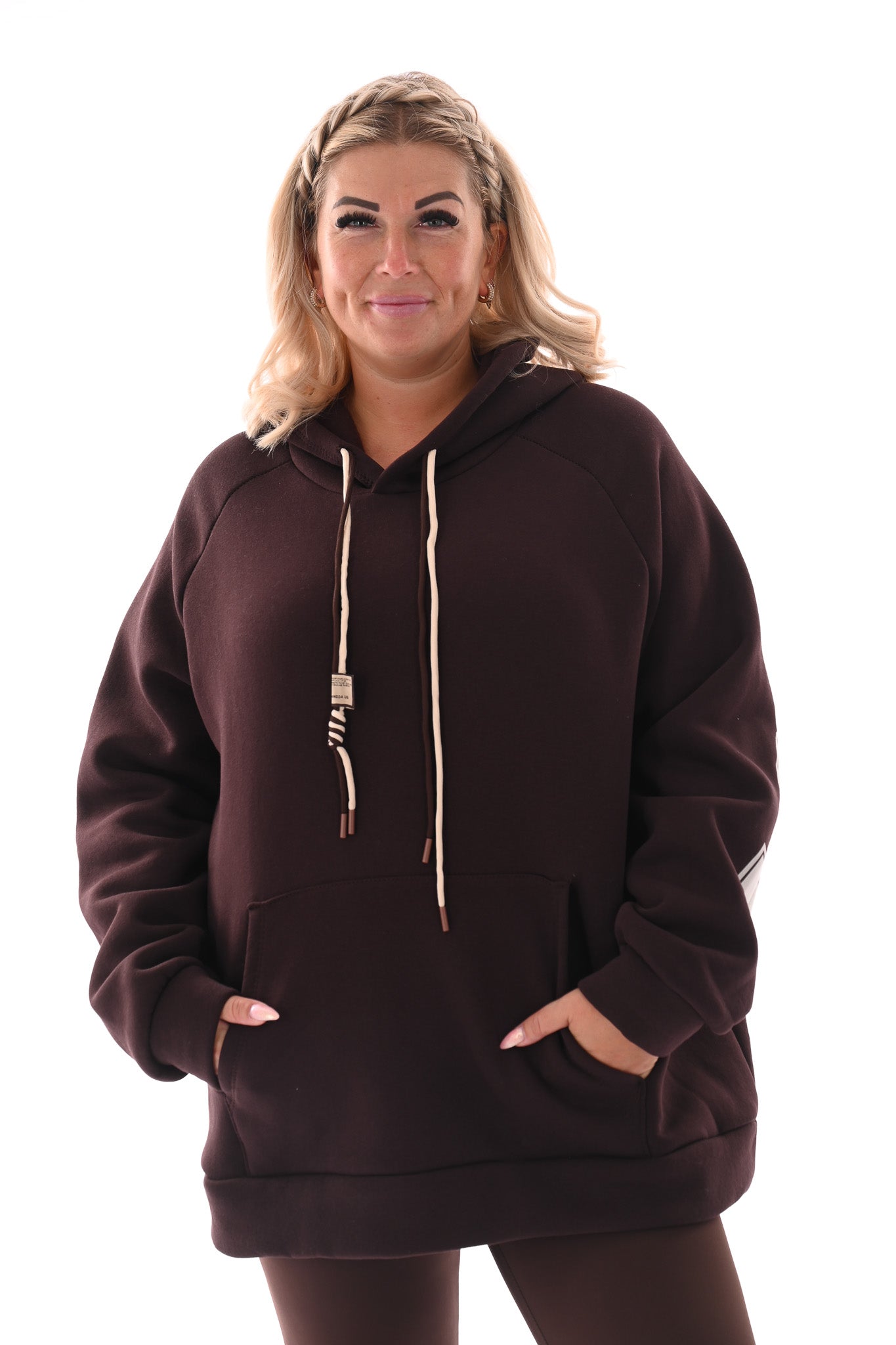 Hoodie London College donkerbruin