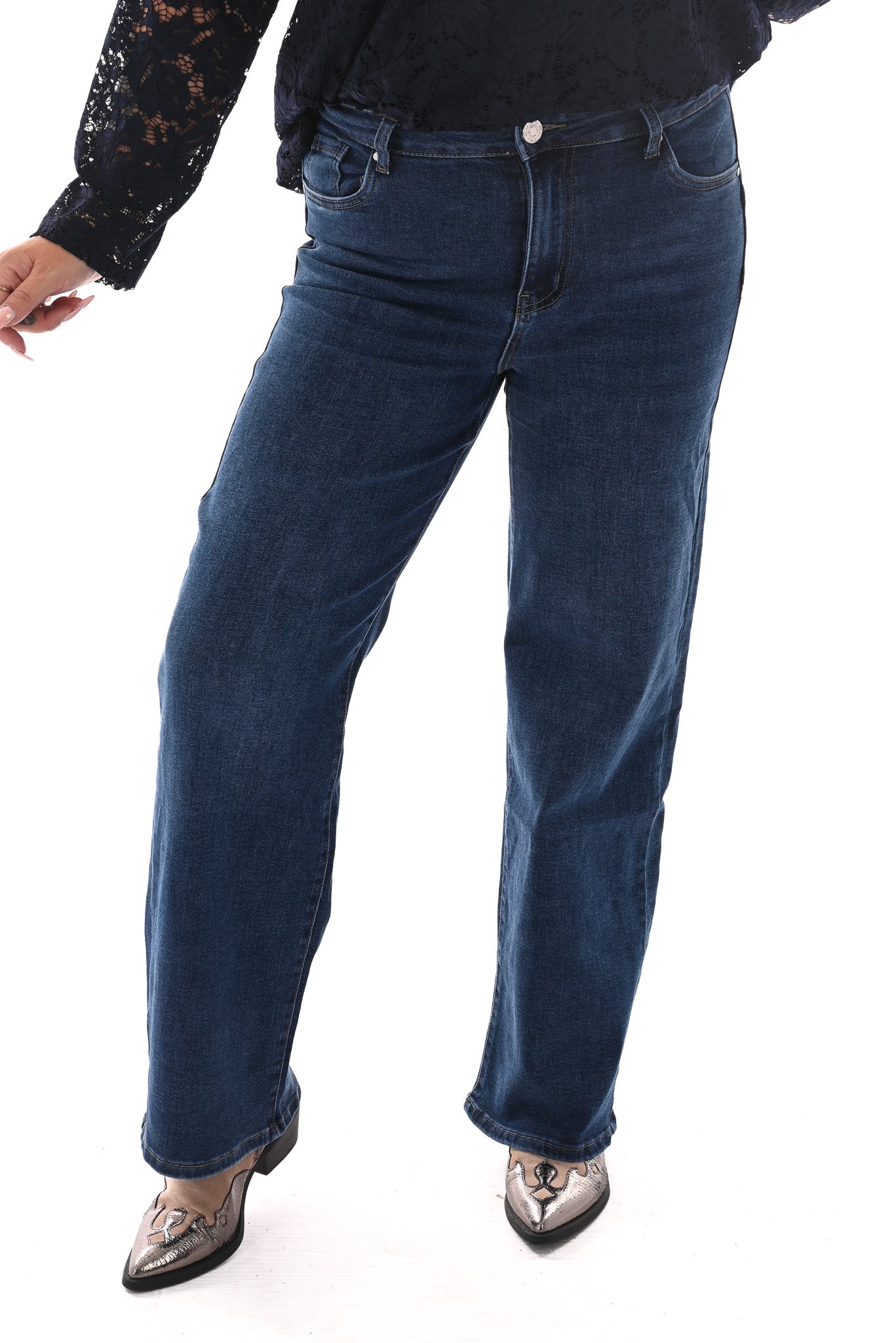 Goodies wide leg middenblauw