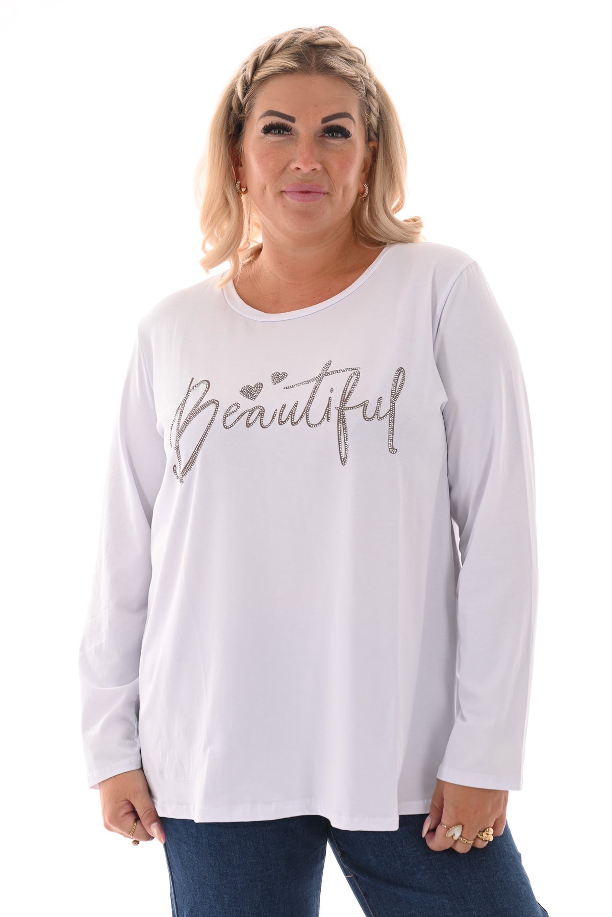 Shirt lange mouwen beautiful wit