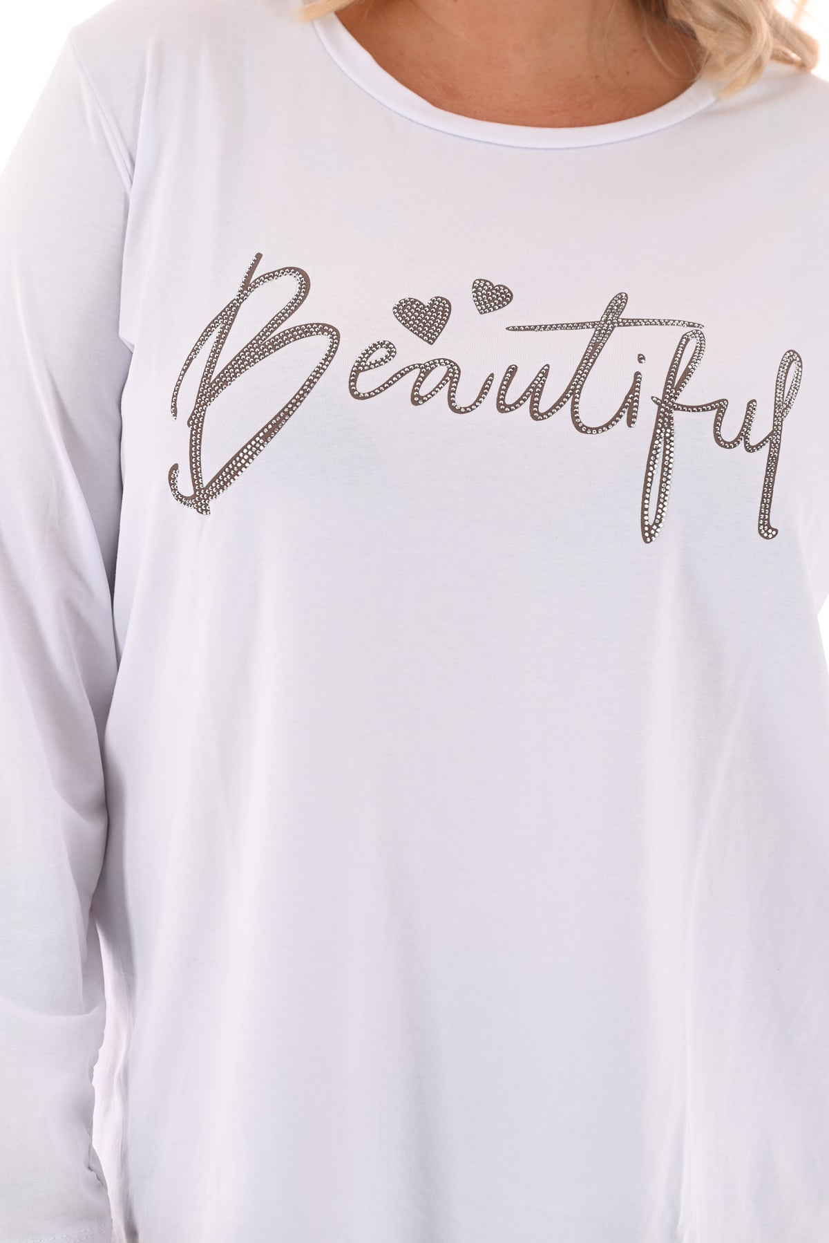 Shirt lange mouwen beautiful wit