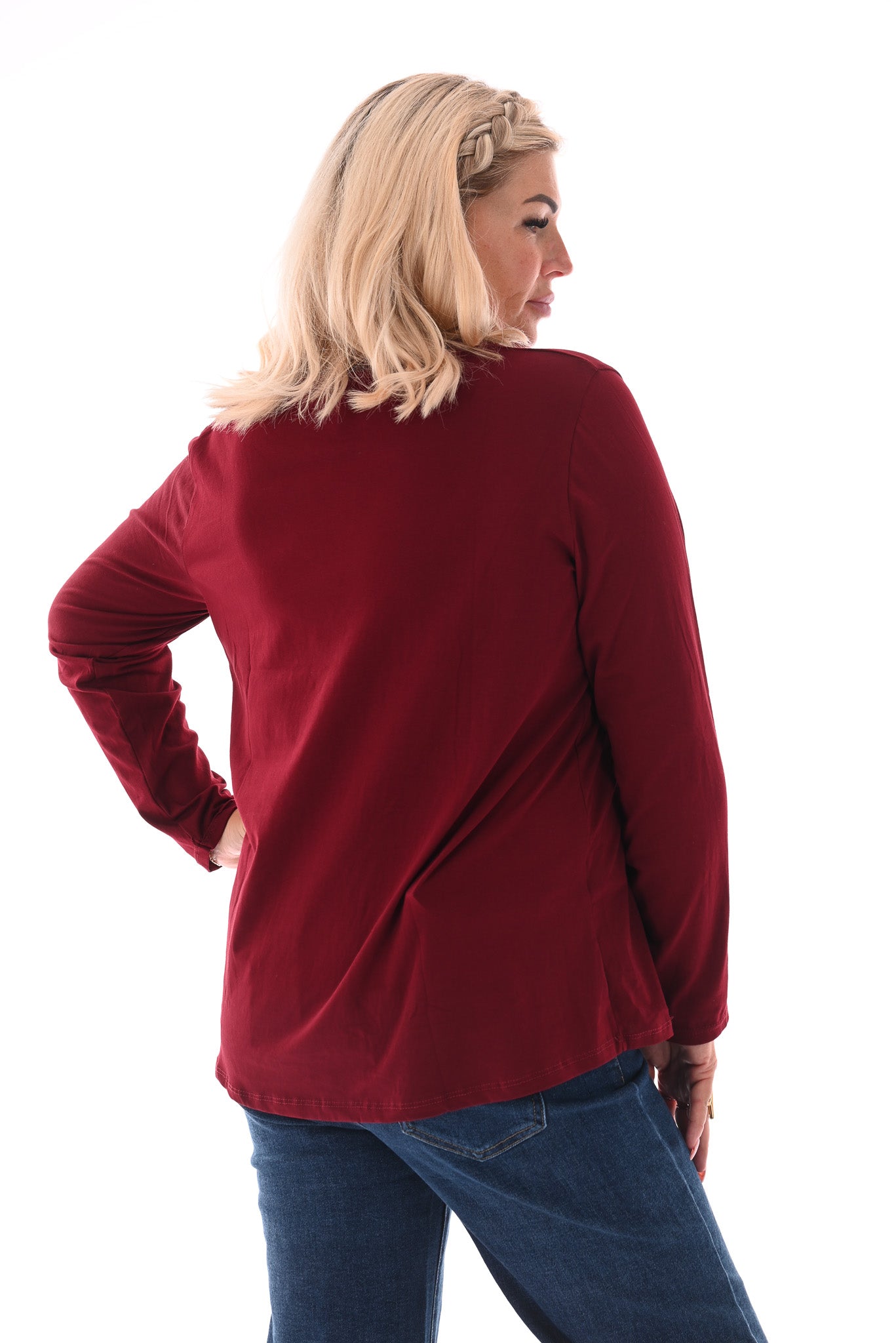 Shirt lange mouwen beautiful bordeaux
