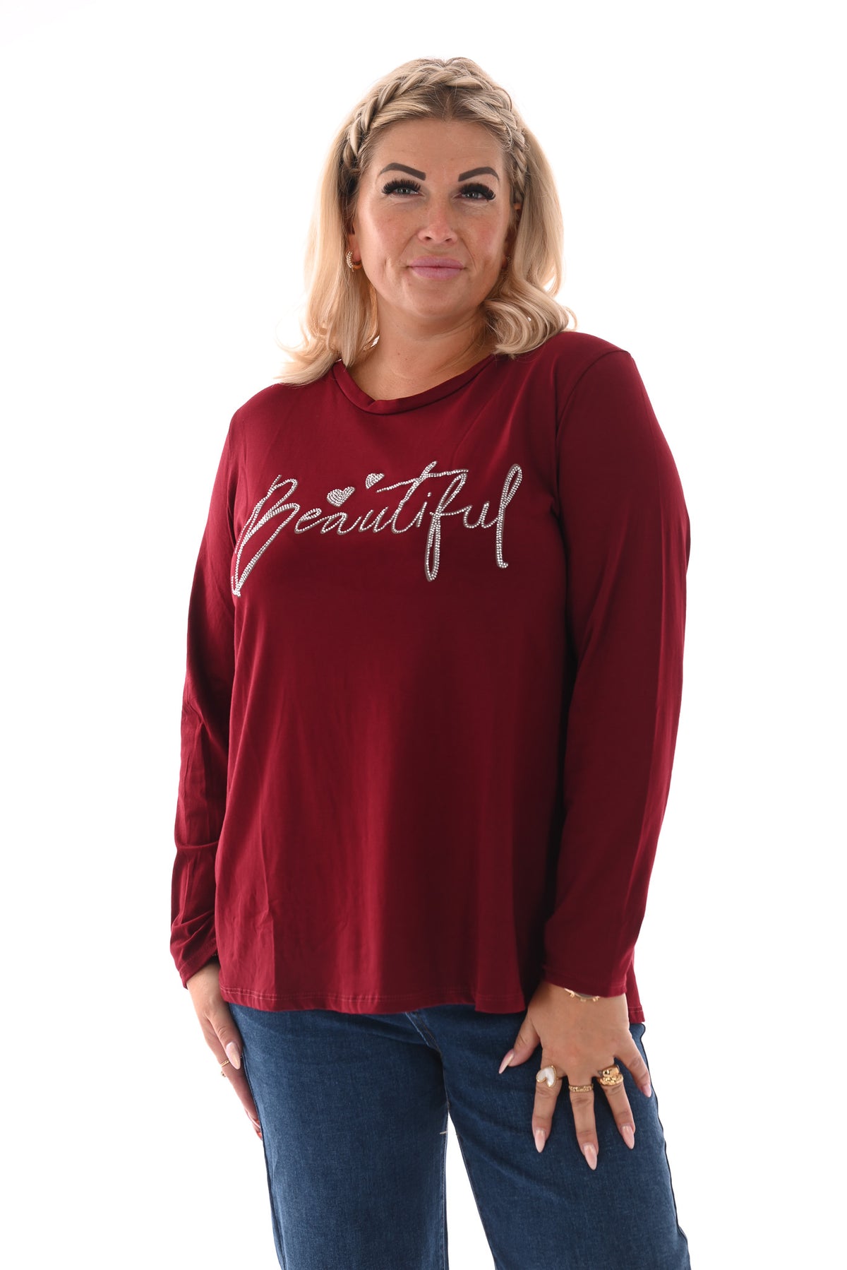 Shirt lange mouwen beautiful bordeaux