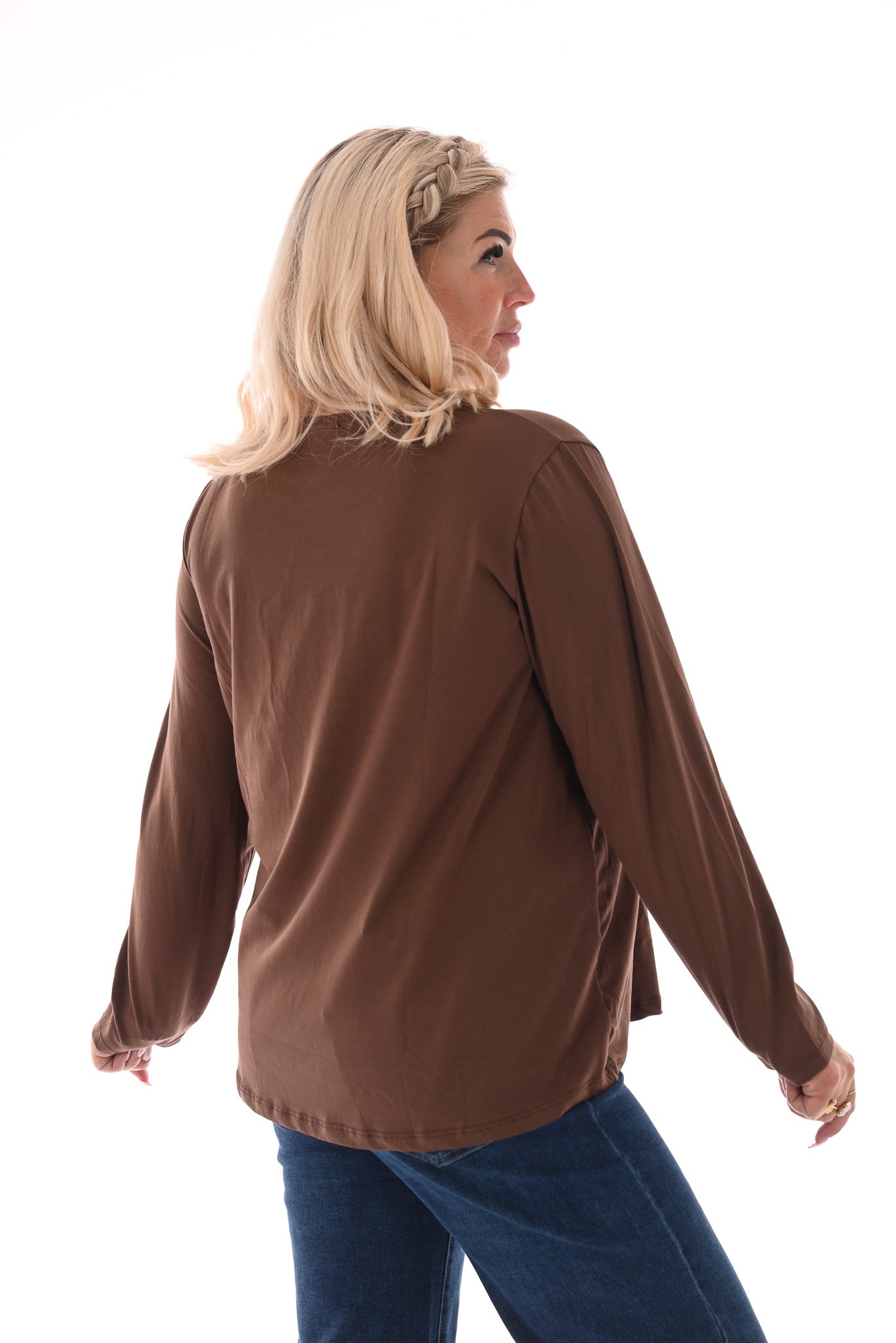 Shirt lange mouwen beautiful bruin