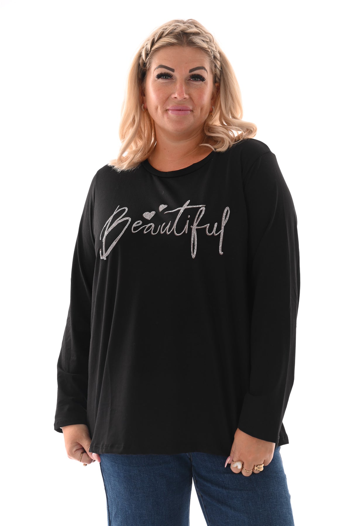 Shirt lange mouwen beautiful zwart