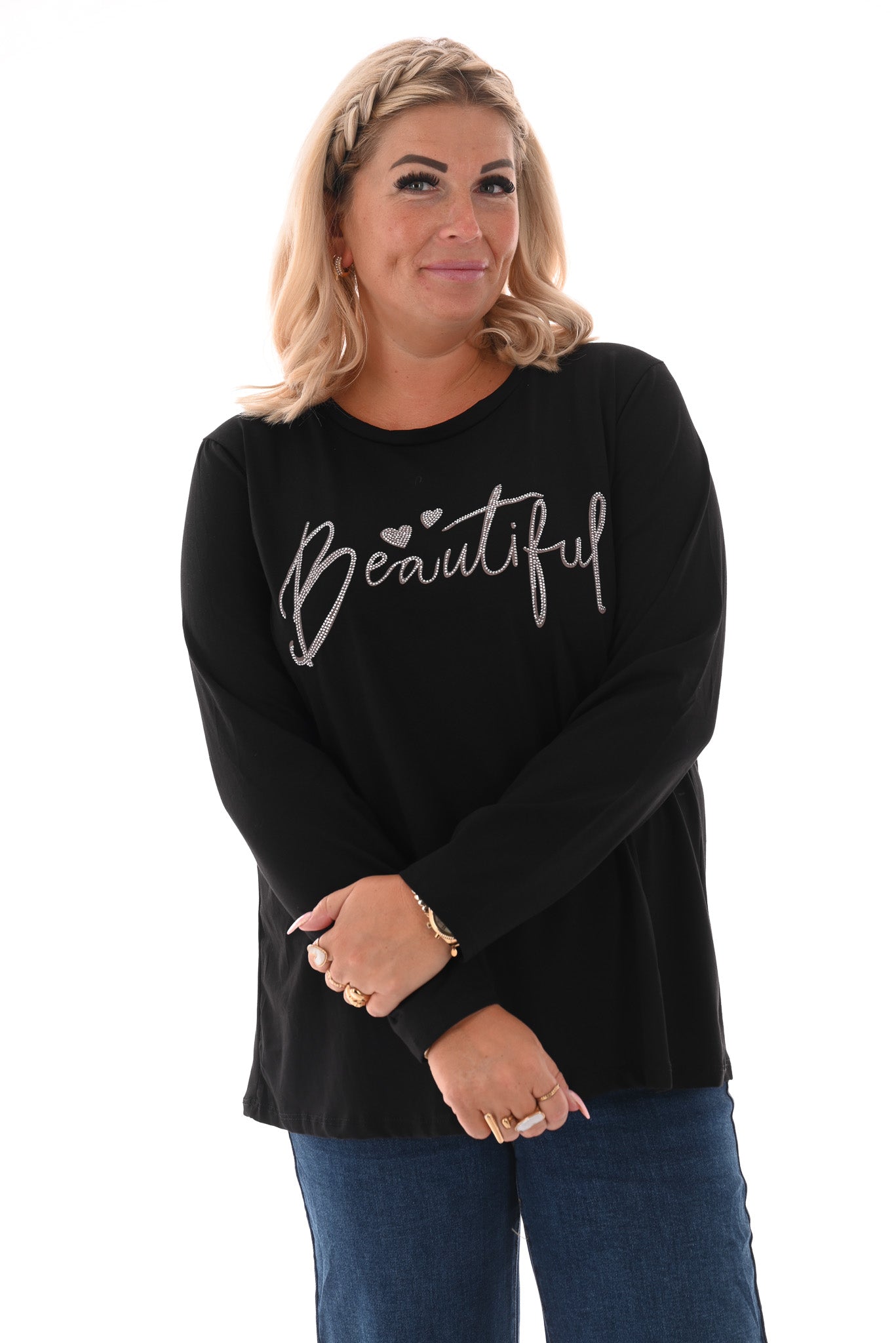 Shirt lange mouwen beautiful zwart